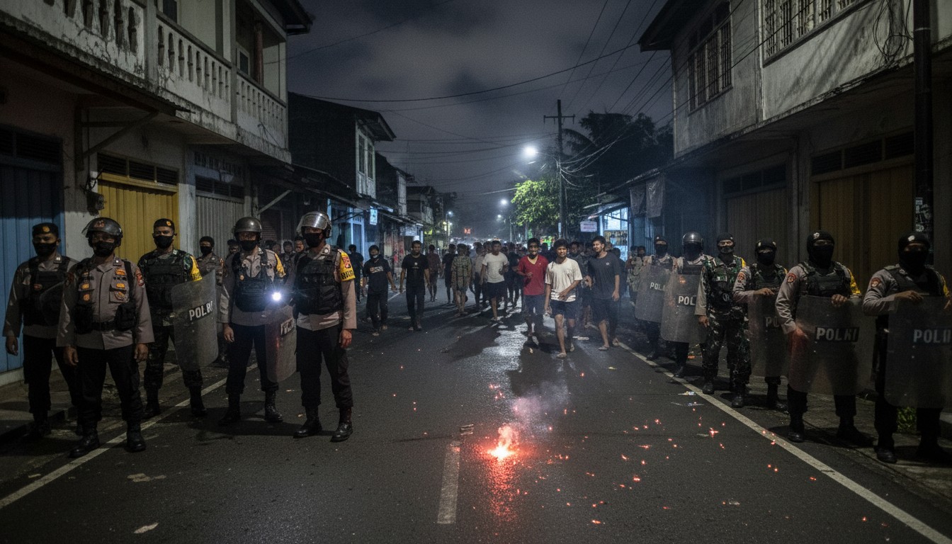 Bentrok Pemuda Kembali Pecah di Bitung, Aparat Gabungan Turun Tangan