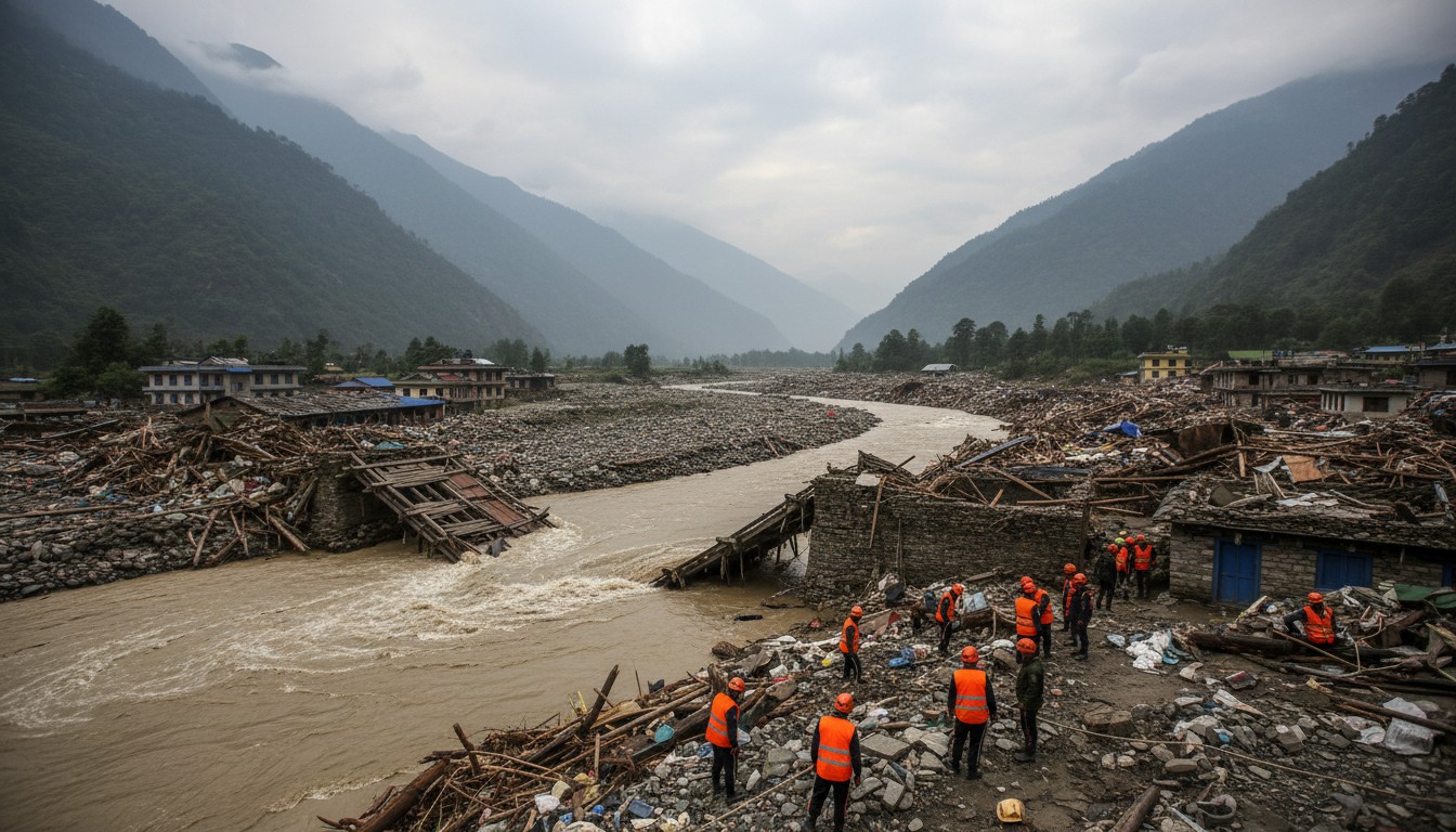 Korban Banjir Nepal-Tibet Lampaui 1.000, Ribuan Masih Hilang