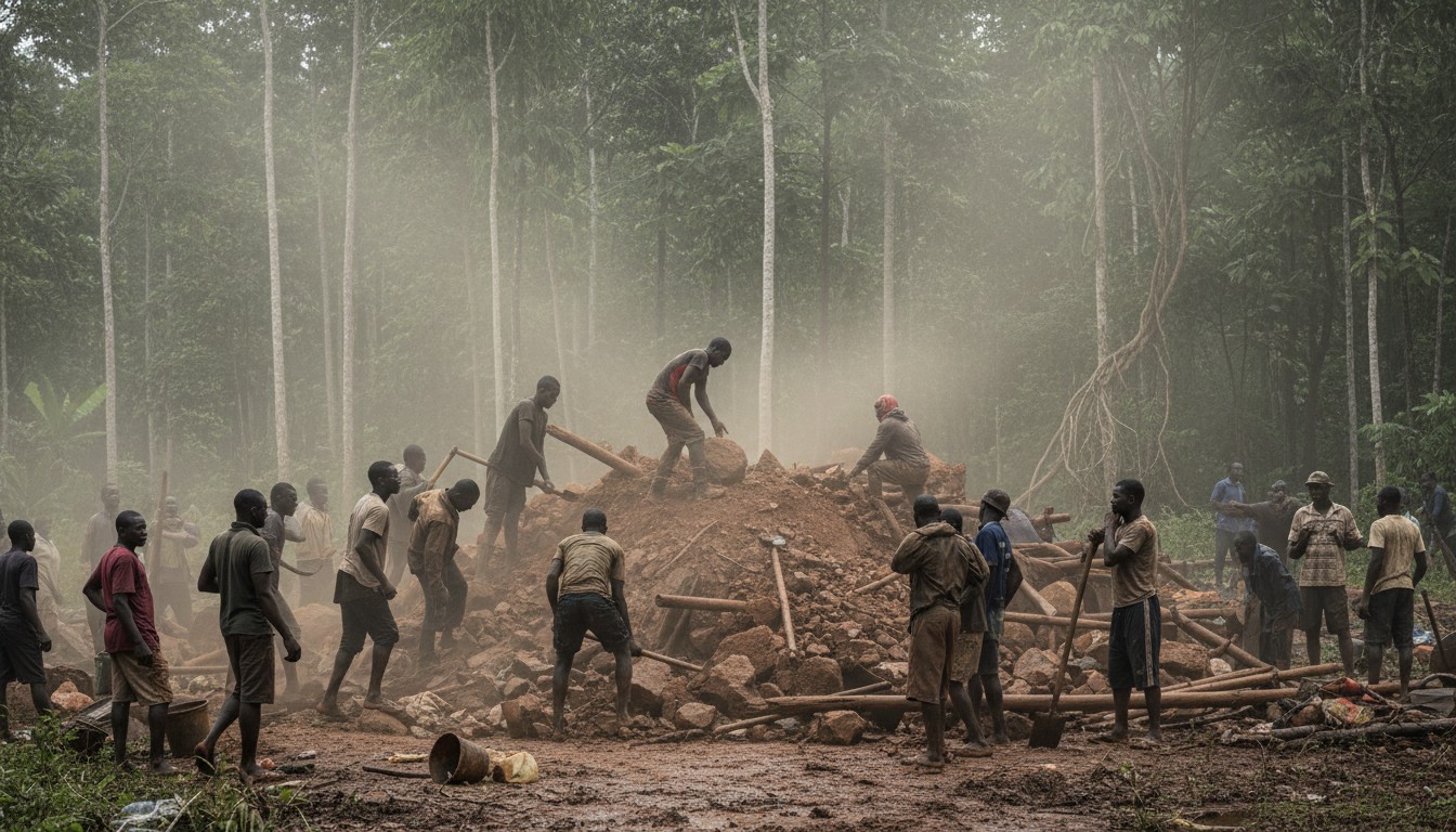 Lebih dari 100 Tewas dalam Runtuhan Tambang Emas di Afrika Tengah