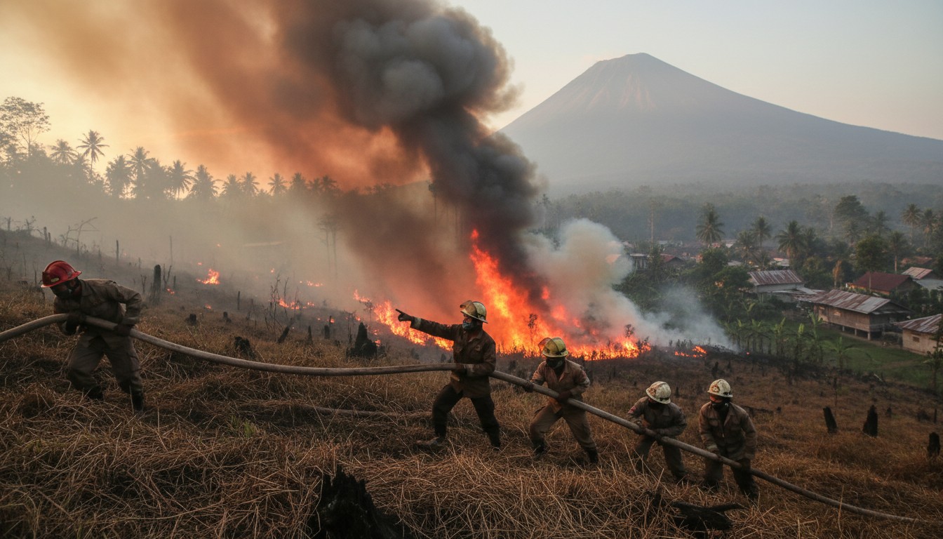 Tanggap Darurat Karhutla Gunung Lokon, 300 Ha Lahan Terbakar